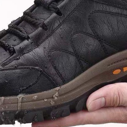 Giày Da 100% Đế Mềm Chống Trượt Thời Trang Thu Đông Cho Nam Trung Niên