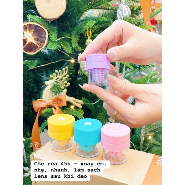 Dụng cụ rửa lens cao cấp - Cốc rửa kính áp tròng