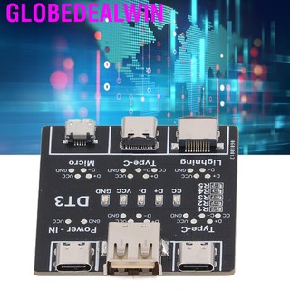 Globedealwin Data Cable Detection Board Sensitive Accurate Multiple Protection USB Tester for Type C
