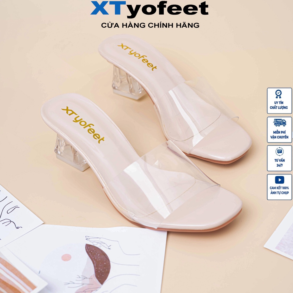 [ TẶNG QUÀ ] Déo gót nữ quai trong cao 5CM- 7CM Thương Hiệu XT YOFEET