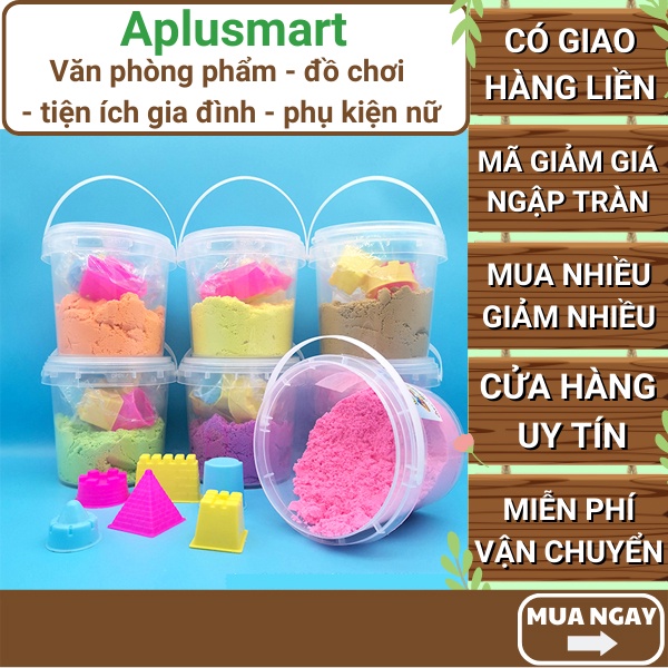 Đồ chơi cát động lực nặn tạo hình sáng tạo, an toàn cho bé không dính tay có kèm khuôn - Aplusmart