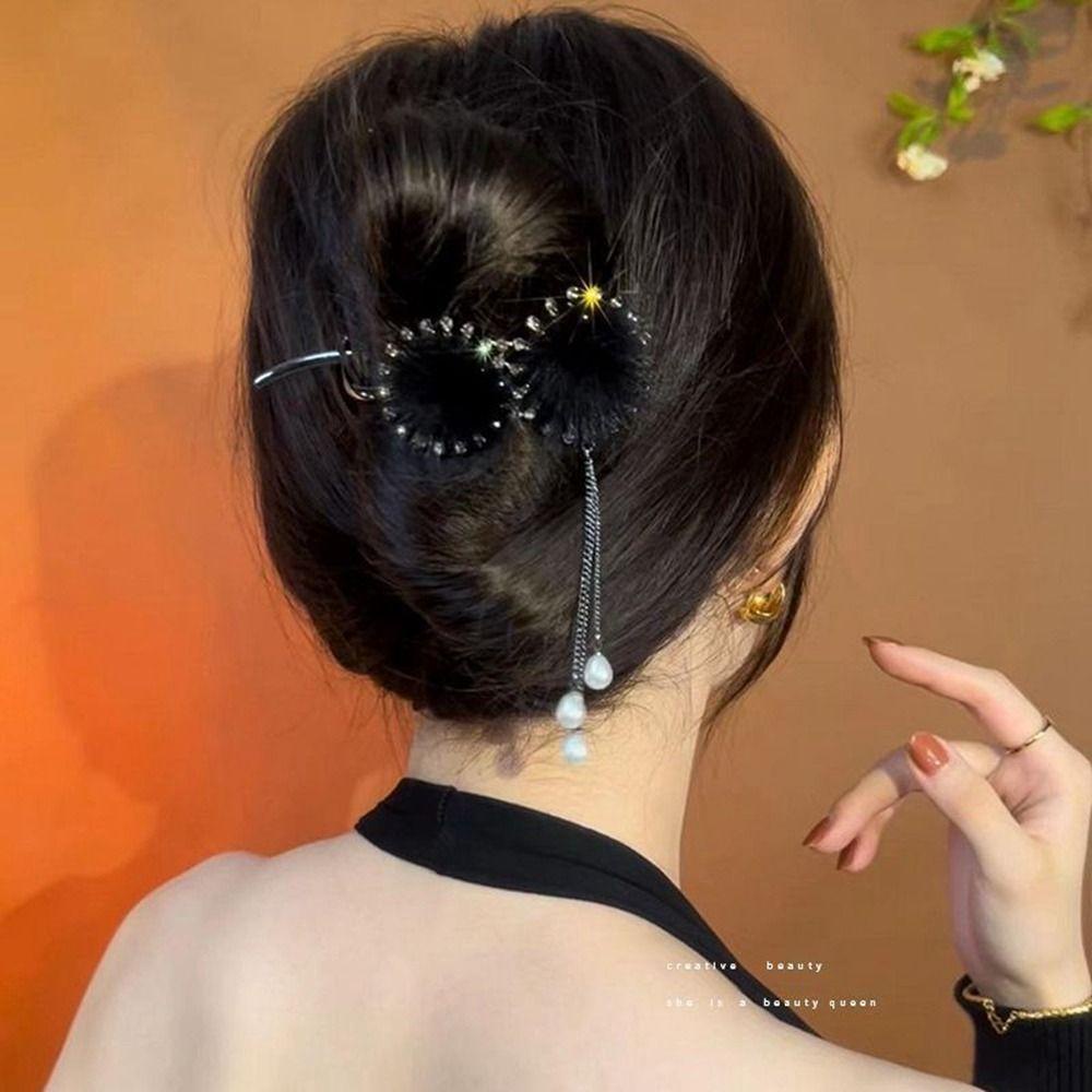 Kẹp Tóc Xoắn Bằng Kim Loại Đơn Giản Cho Nữ