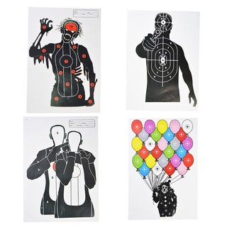 Giấy mục tiêu 45 x 32cm thực hành zombie ballute máy bay ném bom con tin 10 cái