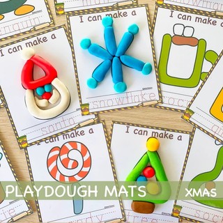 HỌC LIỆU Montessori thẻ chơi đất sét Giáng Sinh - Đồ chơi giáo dục sớm