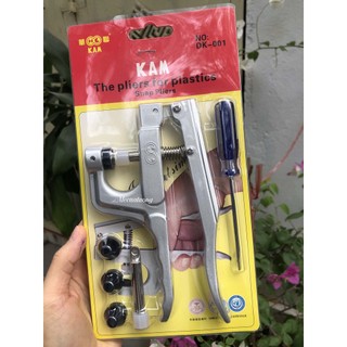 Kìm bấm cúc nhựa kam chính hãng 3 cỡ t3/t5/t8 bền, đẹp, chắc chắn