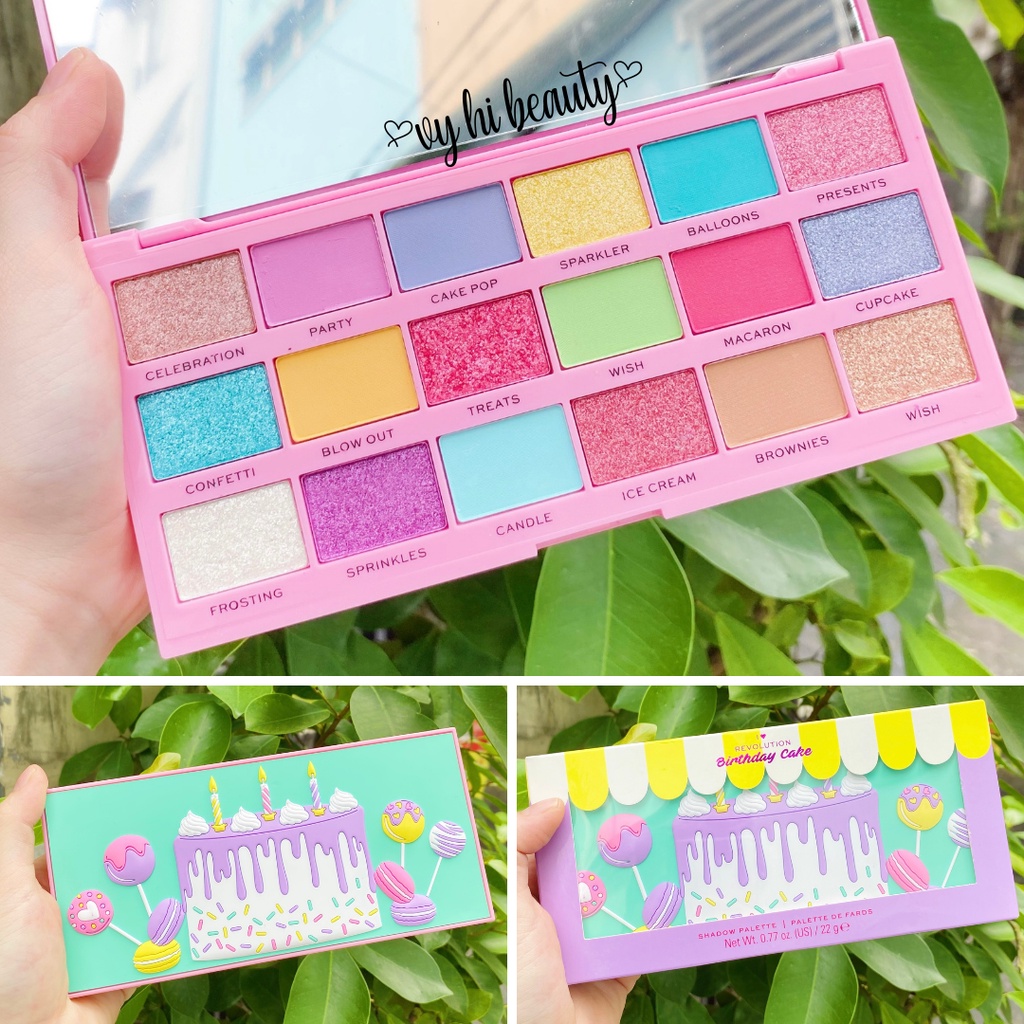 Bảng mắt Revolution Beauty Tasty Birthday Cake Palette 18 ô