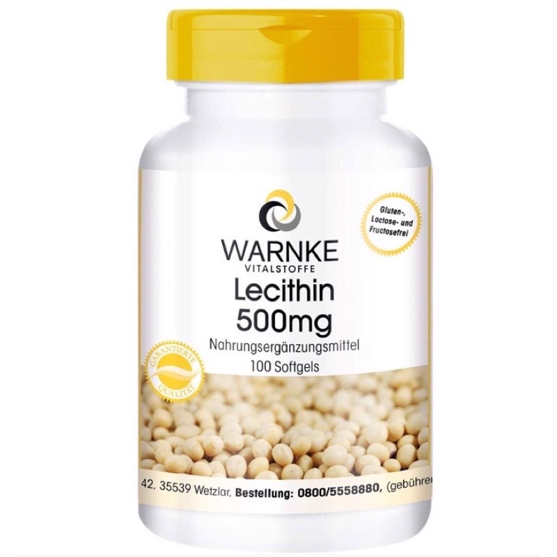 Viên uống bổ sung Warnke Mầm Đậu Nành Điều Hoà Nội Tiết Lecithin 500mg 100 Viên