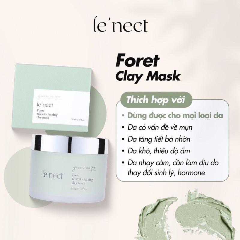 Mặt nạ đất sét BB Le'nect Green Recipe Mask