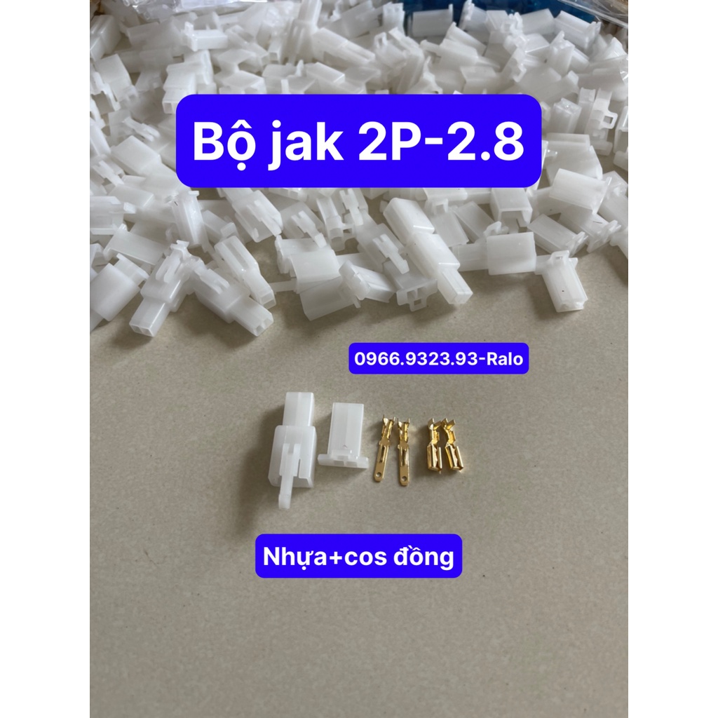 Bộ nhựa giắc cos xe máy đủ loại 2P-2.8mm dày đi kèm chuyên dụng