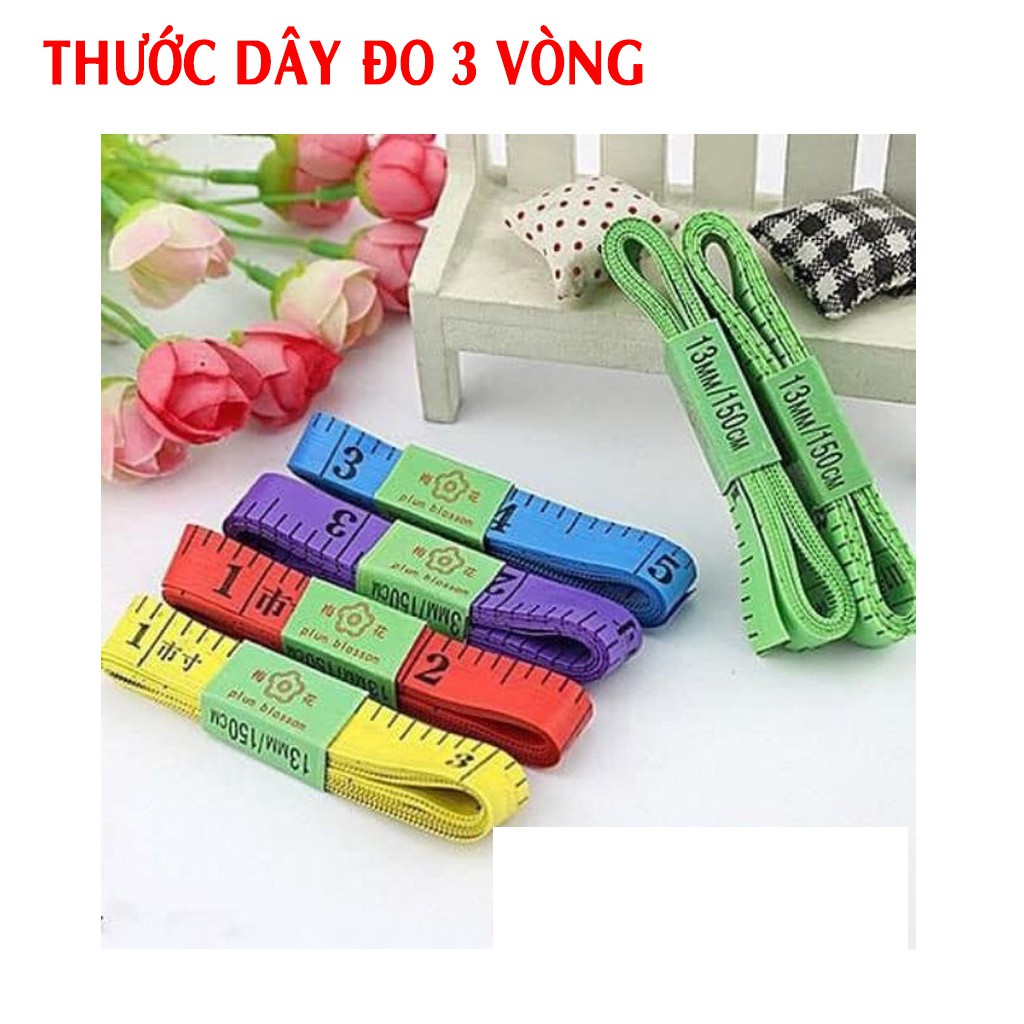 Nhiều Màu Đơn Giản Thước Dây Mềm Băng Mang Theo Số Đo 3 Mini Thước Dây Eo Đo Quần Áo 60 Inch flowerdance
