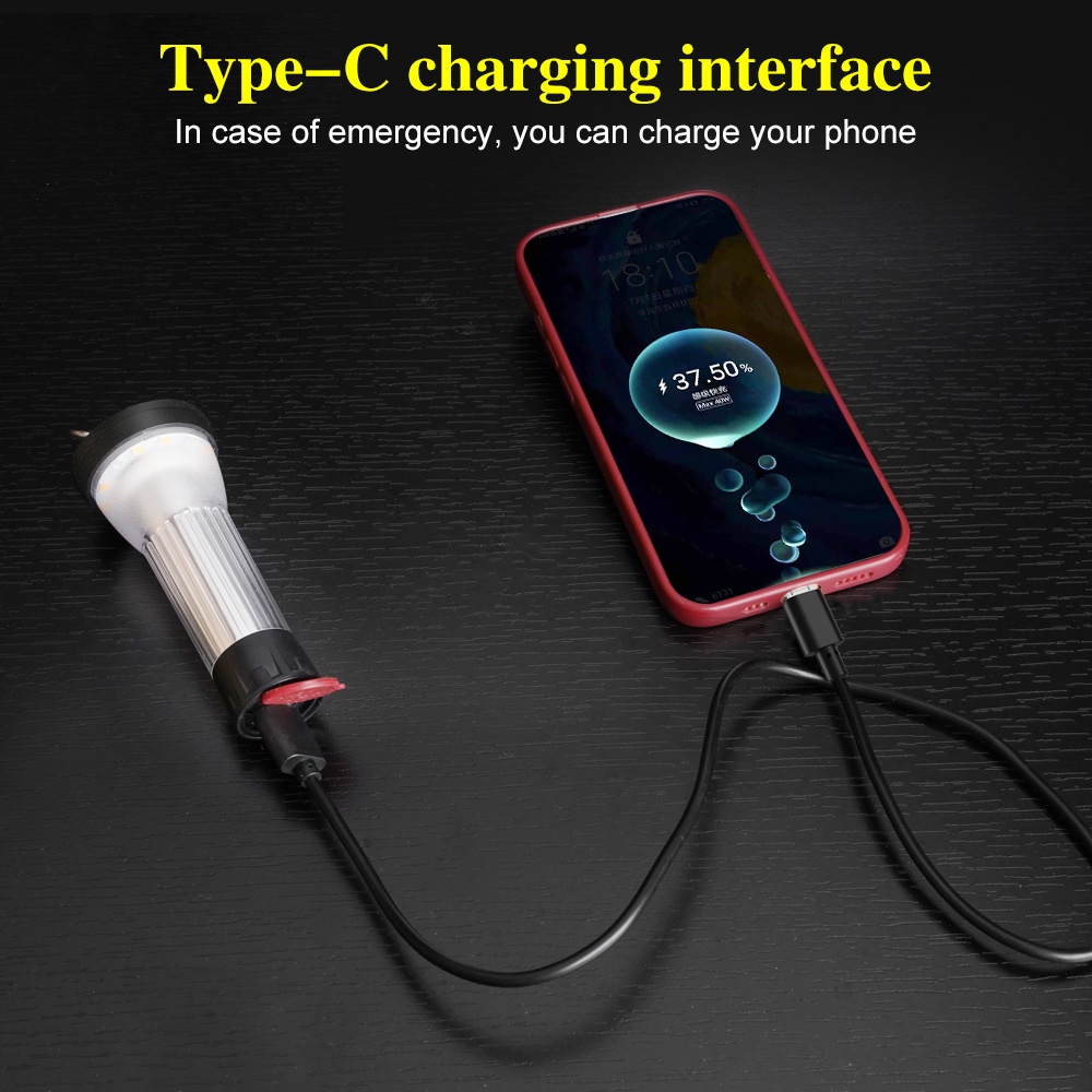 Đèn led Cắm Trại Sạc usb 4 Chế Độ Sáng Chống Thấm Nước