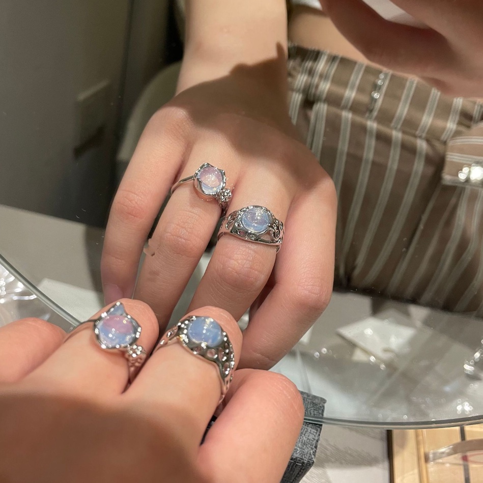 Nhẫn YEEZII trái tim đính đá thời trang dành cho nữ