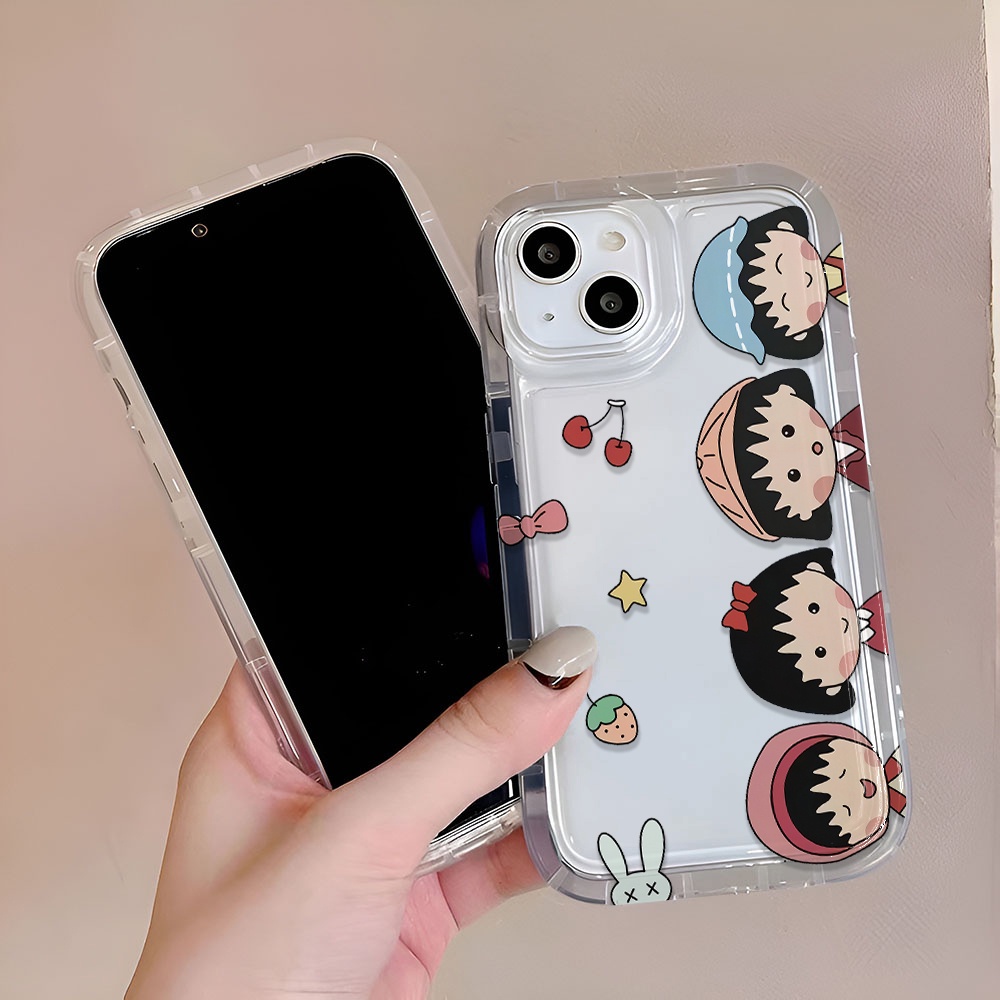 Ốp Điện Thoại Trong Suốt In Hình Maruko Cho iphone 14promax 11 13 12 7Plus X XS Max