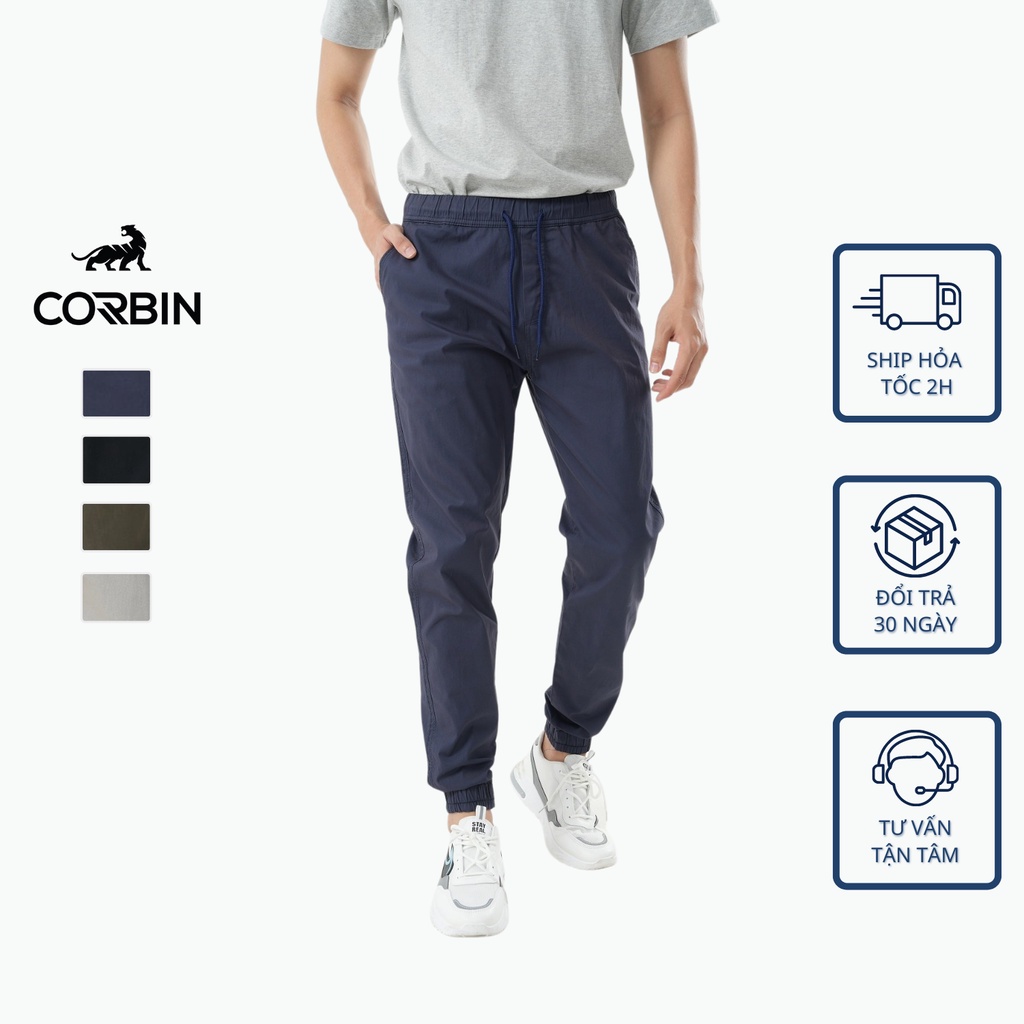 Quần jogger kaki nam CORBIN cao cấp, chất kaki chun co giãn đẹp