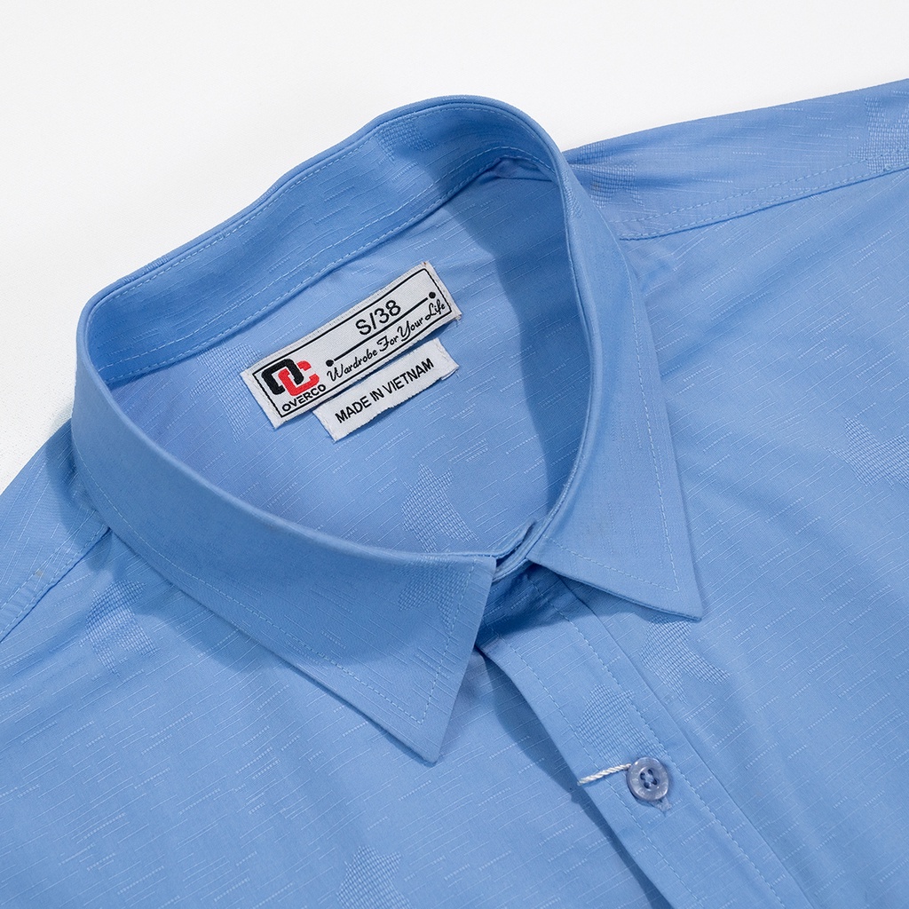 Áo Sơ Mi Nam Dài Tay Vân Nổi Chất Vải Sợi Bamboo Cao Cấp Mềm Mịn Thoáng Mát Thương Hiệu OVERCO - AA8600003