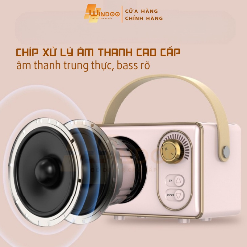 Loa bluetooth retro mini âm thanh chất lượng cao siêu trầm | BigBuy360 - bigbuy360.vn