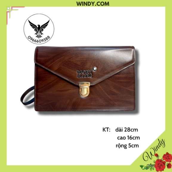 Ví cầm tay nam cao cấp MB khóa sập size 28cm Windy.com