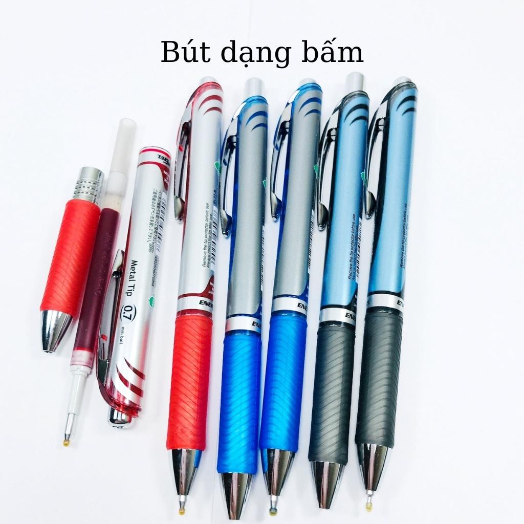 Bút ký Pentel energel  Liquid Gel Ink nét 0.5/ 0.7/ 1.0mm mực xanh/ đỏ/ đen, ruột thay thế