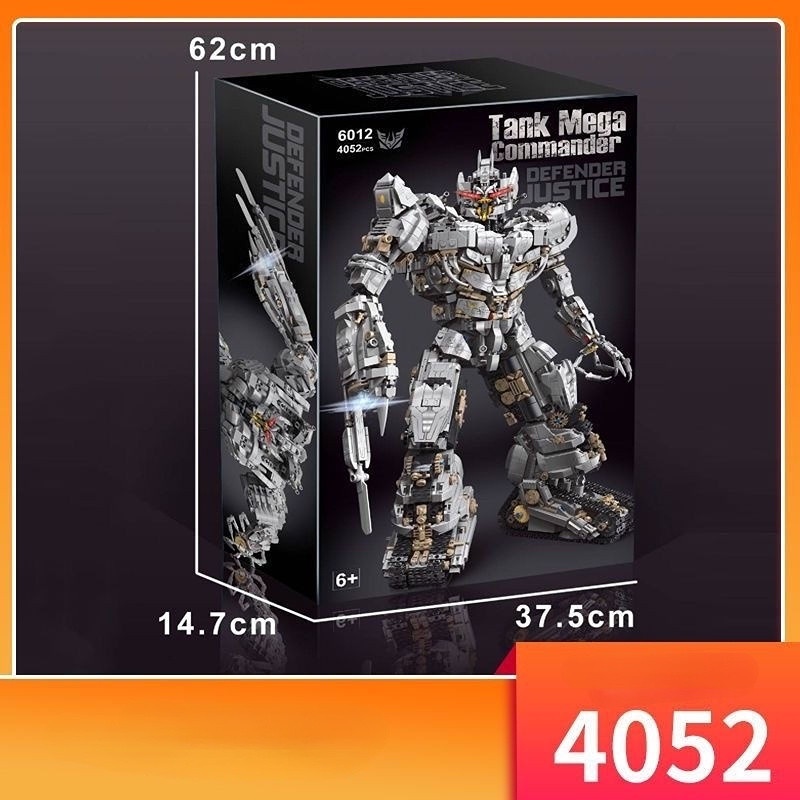 Lắp ráp mô hình 6012 tank mega commander defender justice người máy robot