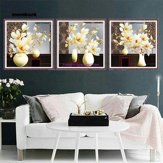 Tranh đính đá bình hoa 3 mảnh h552/df2499