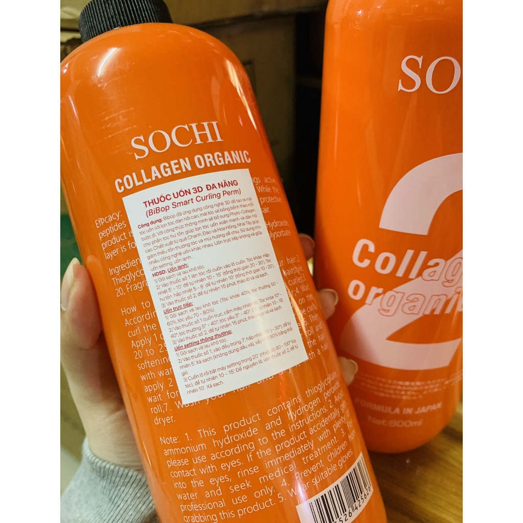 Uốn Lạnh 3D Đa Năng  SOCHI COLLAGEN ORGANIC 800ML Sóng Căng Lamyra Store