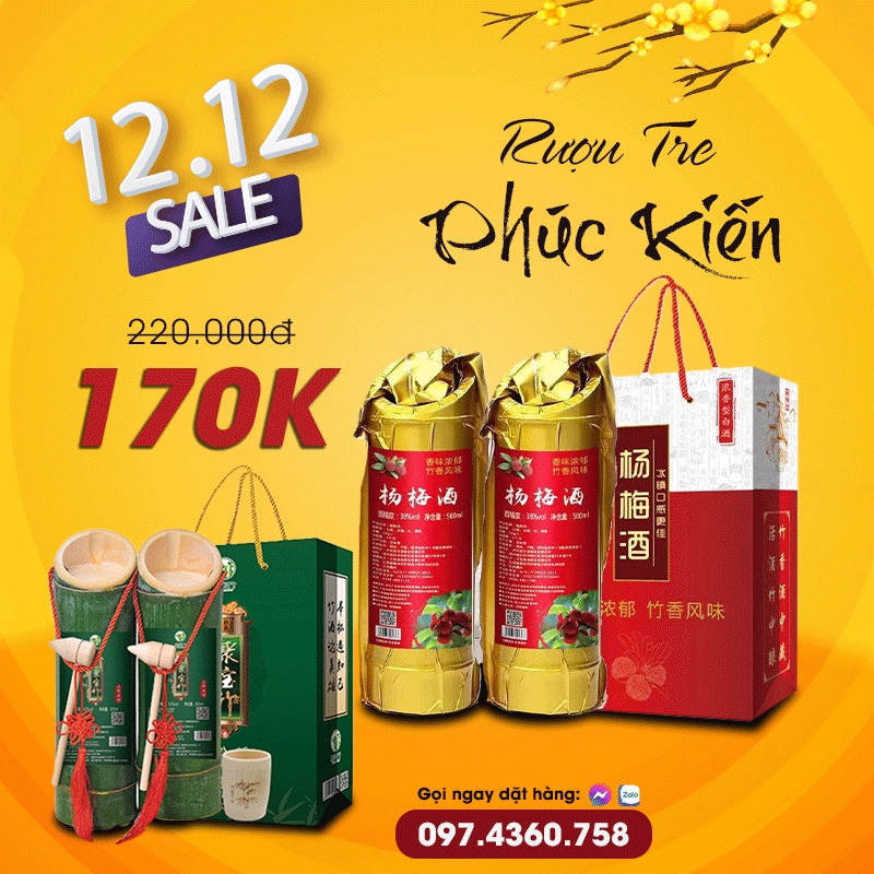 Quà tết ống tre tử.u 1 cặp