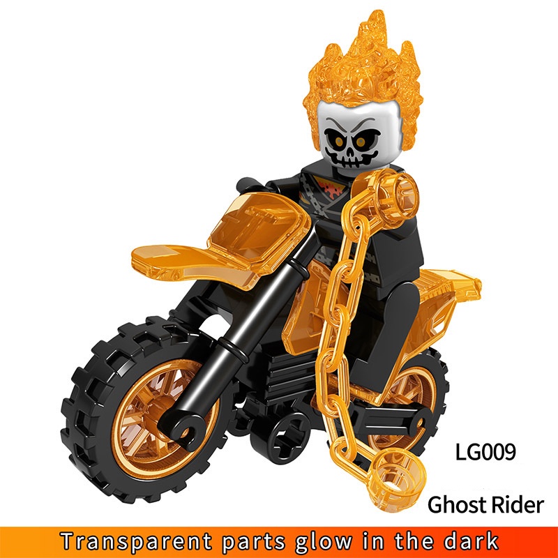 Mô Hình Nhân Vật Super Hero Rider Có Chiếc Xe Máy Màu Đỏ Mini