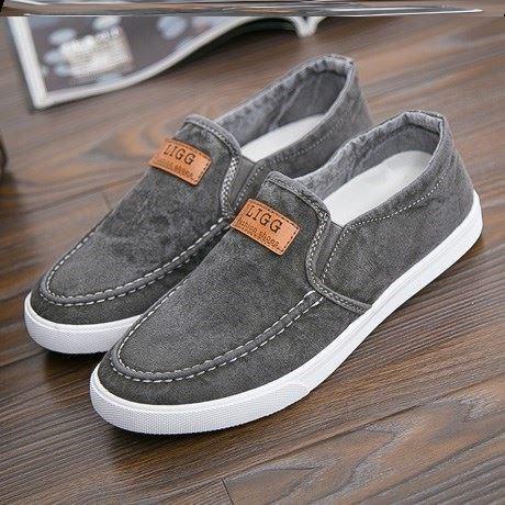 Giày Lười canvas Thoáng Khí plus size 45 Cho Nam