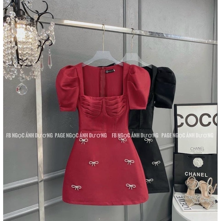 🧧 ĐẦM TAFTA PHỐI NƠ NHÚNG NGỰC 60-90kg 🧧 BIGSIZE RIN HEO