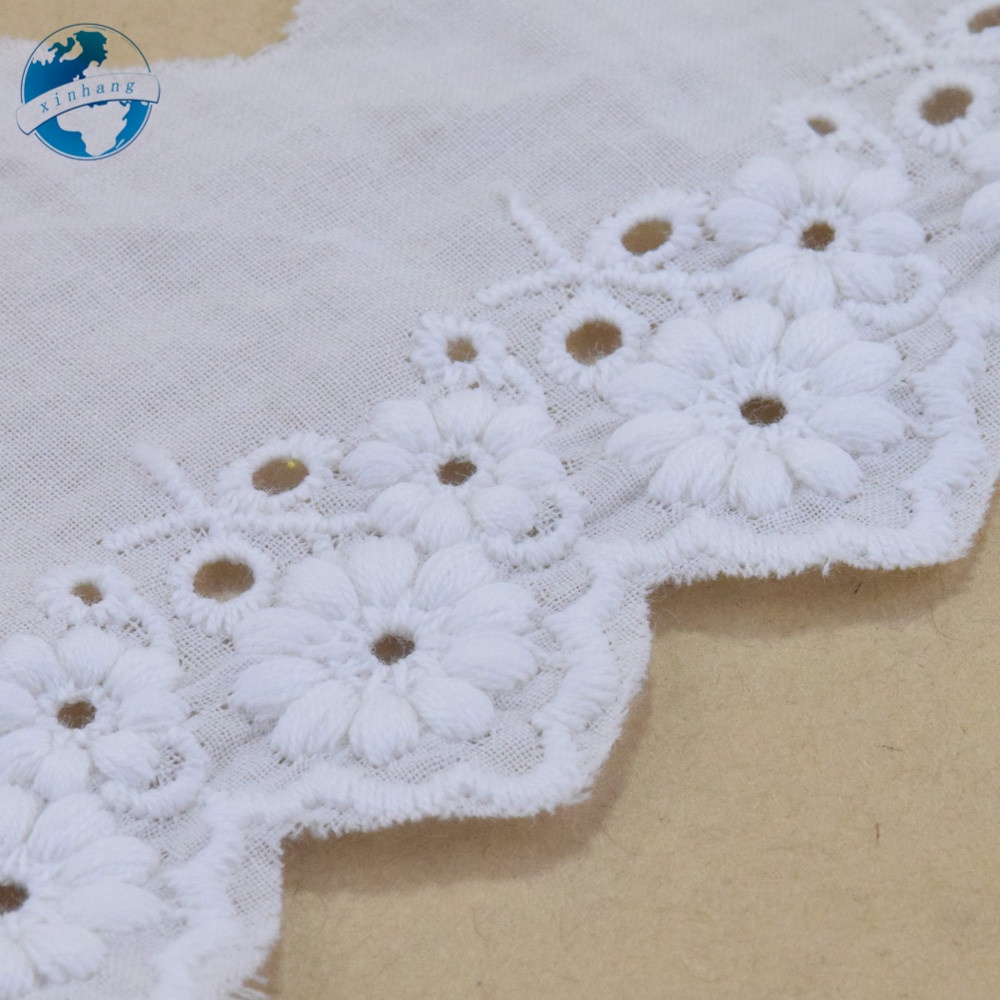 Cuộn Ren Ruy Băng mini Rộng 100% cotton Rộng 5cm Dùng Trang Trí Đầm diy 4210