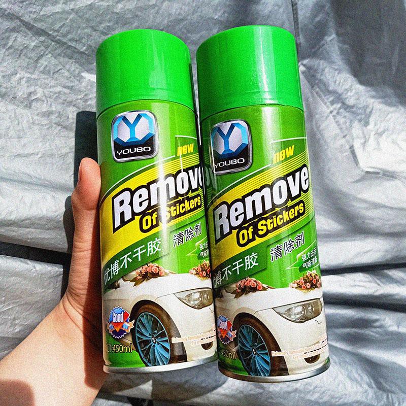 Chai Xịt Tẩy Keo Đa Năng 450ml Tẩy Sạch Bóng Mọi Loại Vết Bẩn Như Băng Dính, Sơn Xe Không Làm Phai Màu Tiện Dụng Nhỏ Gọn