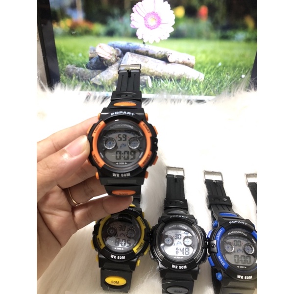 Đồng hồ trẻ em Popart chính hãng bao bơi lội, tắm có đèn led màu