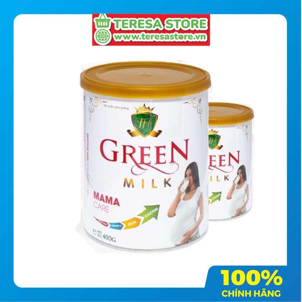 Sữa Bột Cho Bà Bầu GreenMilk - Sữa Non 48h Đầu Ít Béo Dễ Uống (Hộp 400g) Hoàng Long Medical JSC