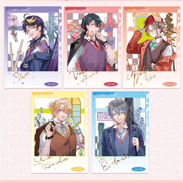 Hàng sẵn bộ sản phẩm chủ đề học đường Luxiem Rainbow Society