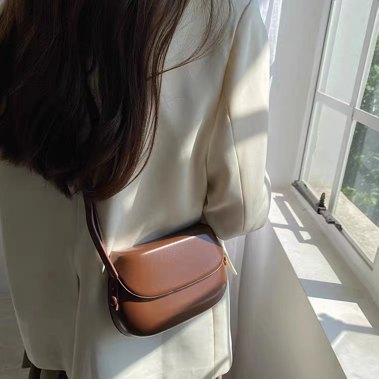 MISCHA Túi Xách Da PU Màu Trơn Phong Cách retro Thời Trang Cho Nữ