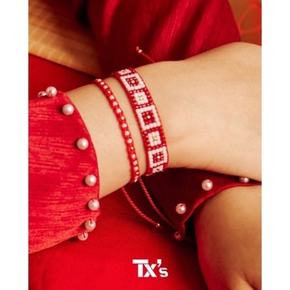 Vòng tay tx's handmade tết may mắn trọn bộ màu đỏ handmade/ cườm nhật miyuki - vintage sang trọng