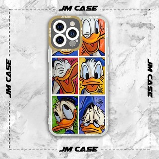 Ốp lưng iphone samsung xiaomi oppo cạnh vuông JMCase Vịt Donald Collage Cartoon Hoạt Hình