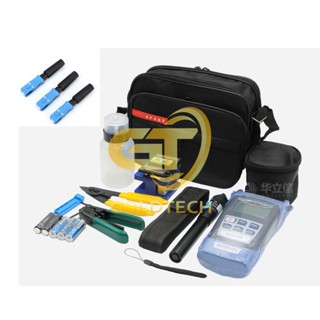  Bộ dụng cụ làm quang 8 món dùng cho thi công cáp quang: Máy đo công suất dao cắt sợi quang bút soi quang... 