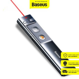 Bút Laser trình chiếu Baseus Orange Dot Wireless Presenter cho Laptop/ Macbook (100m. 2.4Ghz USB/Type C Receiver)