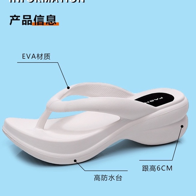 Dép xỏ ngón nữ Fashion đế cao 6cm tôn dáng chị em phụ nữ thiết kế mang phong cách hàn quốc thời trang