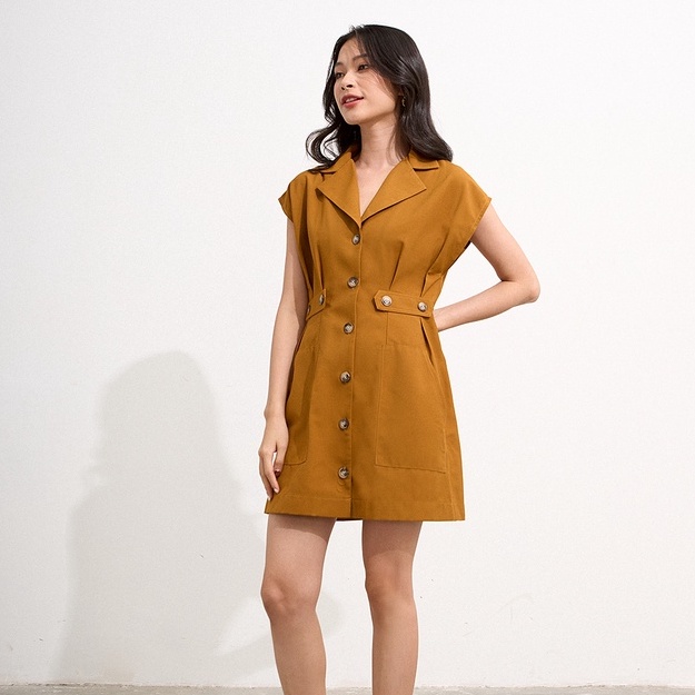 Đầm suit Maybi form A phối đai eo kiểu