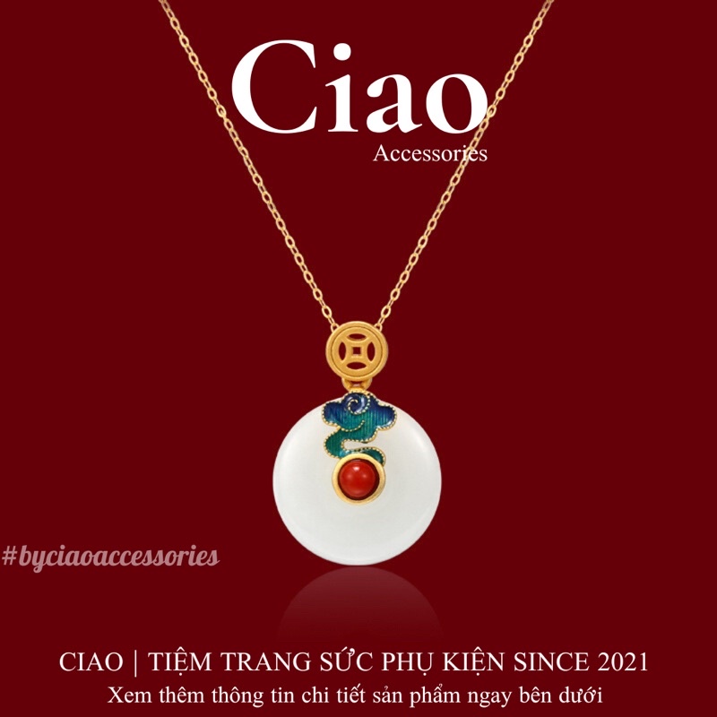 [SPRING CIAO] BST Vòng tay/ Vòng cổ mạ bạc S925 thiết kế hoạ tiết tròn mã 01 Ciao accessories