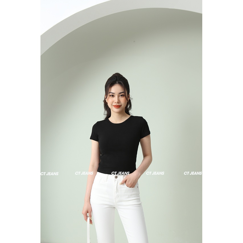 Áo thun croptop - Áo thun nữ tay ngắn lưng đan dây độc đáo CS23, CT JEANS