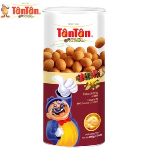 Đậu Phộng Vị BBQ Tân Tân Lon 200G Chất Lượng Hảo Hạn