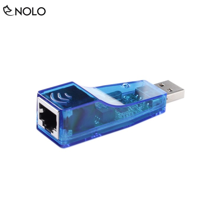 USB ra Lan RJ45 2.0 Hộp Xanh Tương Thích Tốt Trên Nền Tảng Windows Và MAC Cần Cài Driver Khi Dùng