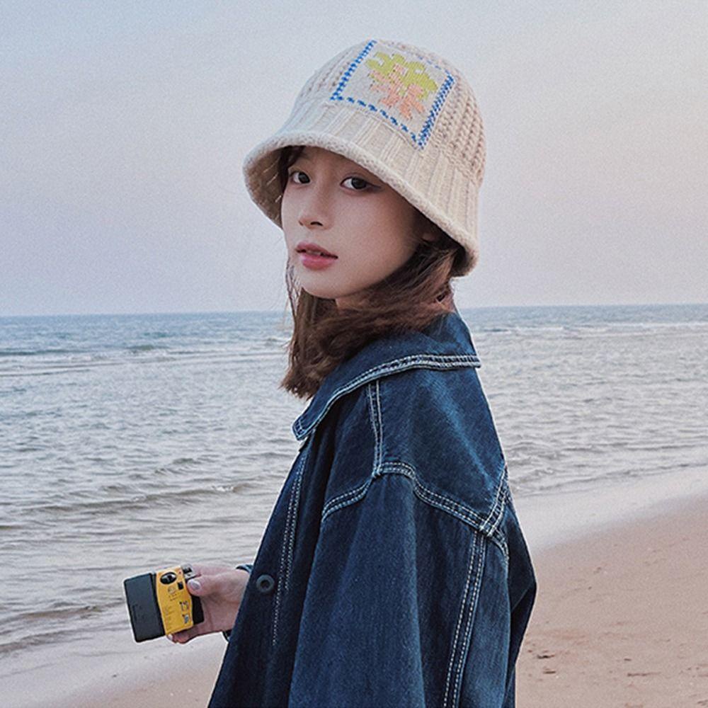 Mũ Bucket Dệt Kim Chống Nắng Họa Tiết Hoa Phong Cách Hàn Quốc Thanh Lịch Cho Nam