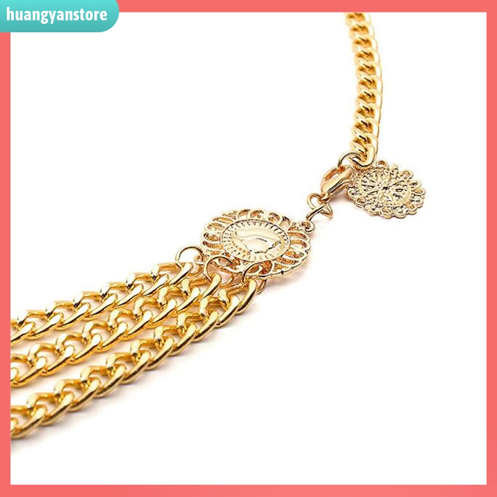 HY/ Thắt lưng kim loại thiết kế nhiều lớp độc đáo