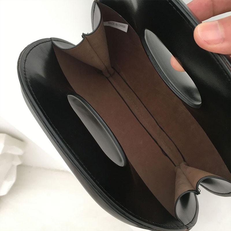 MISCHA Túi Đeo Chéo Da PU Hình Tròn Nhỏ Màu Trơn Dễ Phối Đồ Hợp Thời Trang