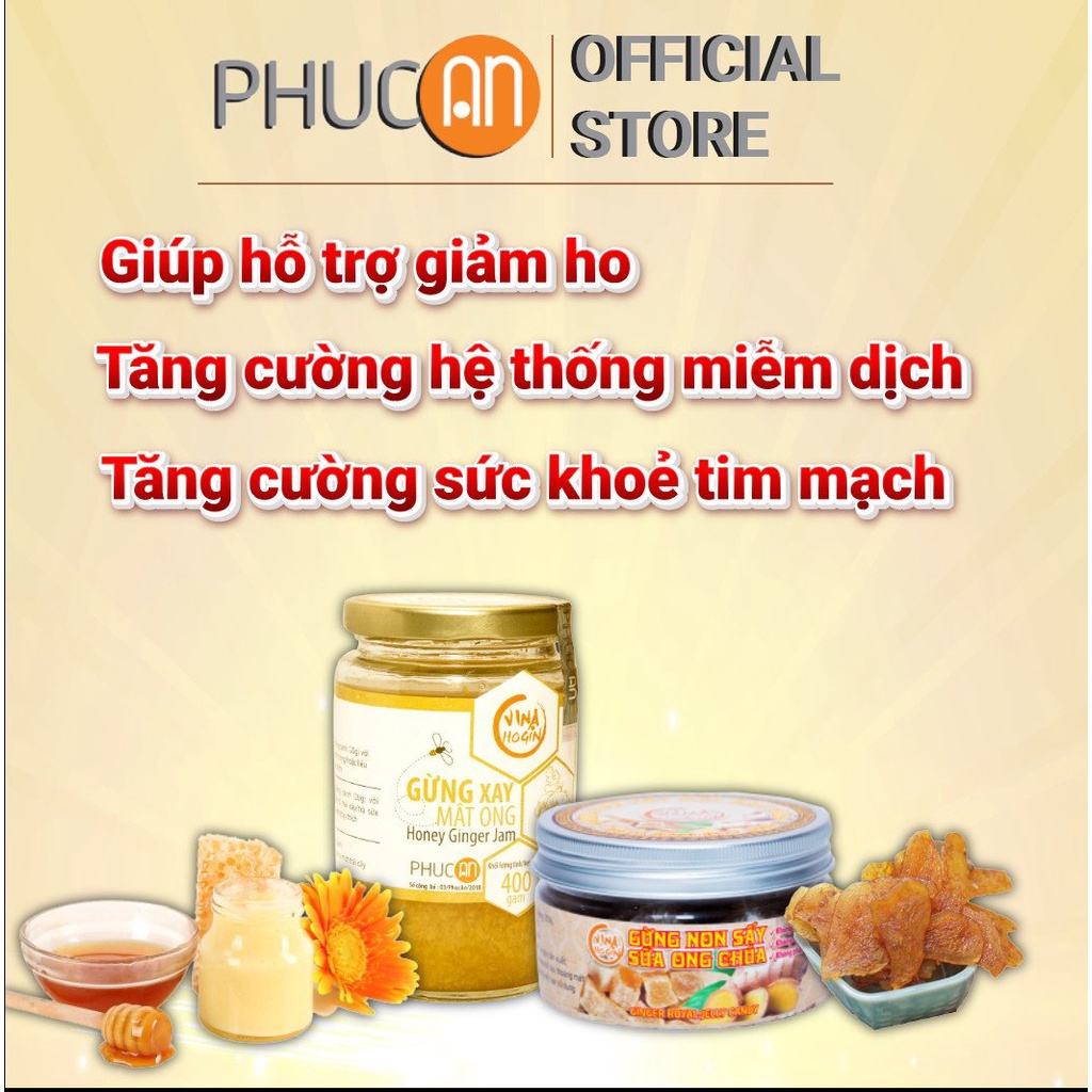 Combo quà Sức Khoẻ Phúc An- 3 hộp thanh ngũ cốc đủ vị, tinh bột nghệ, gừng mật ong- 8 thanh hộp trái cây