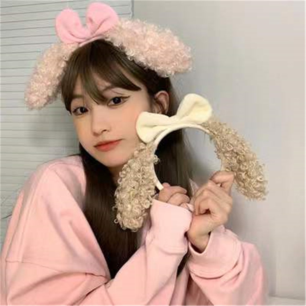 Băng Đô Tai Thỏ Hoạt Hình Xinh Xắn Cho Nữ